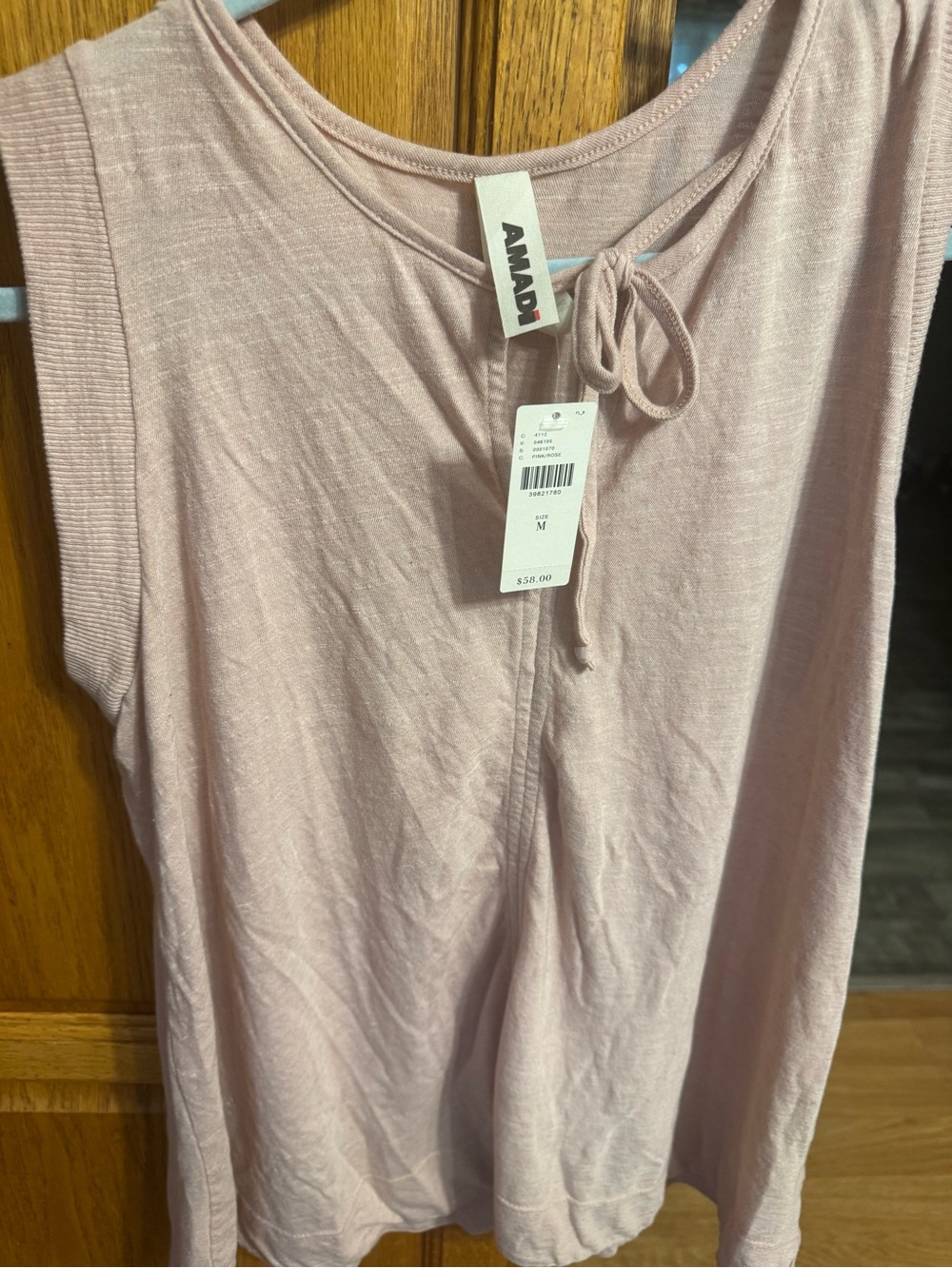 Amadi Women's Sleeveless Tie-Neck Top - Blush Pink